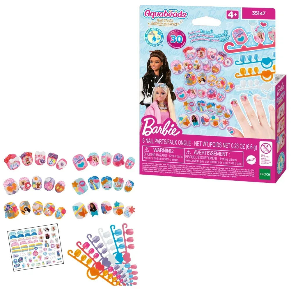 Epoch Aquabeads NAIL STUDIO — маникюр Barbie, дополняющий набор 35147