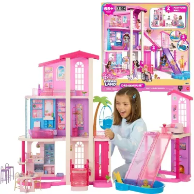 Mattel Barbie — Dreamhouse Дом мечты с бассейном и звуком, 65 деталей JKG84