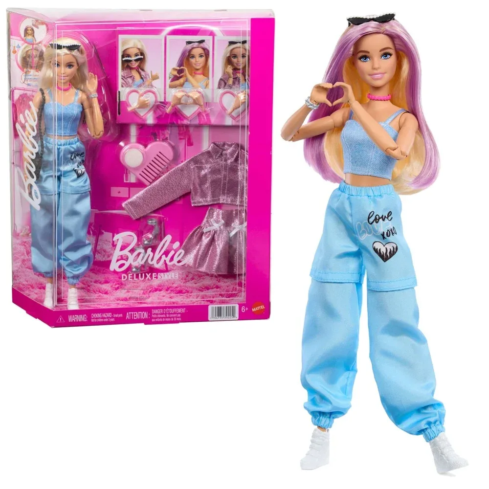 Mattel Barbie — модный набор с куклой, одеждой и сменой цвета волос JNC61