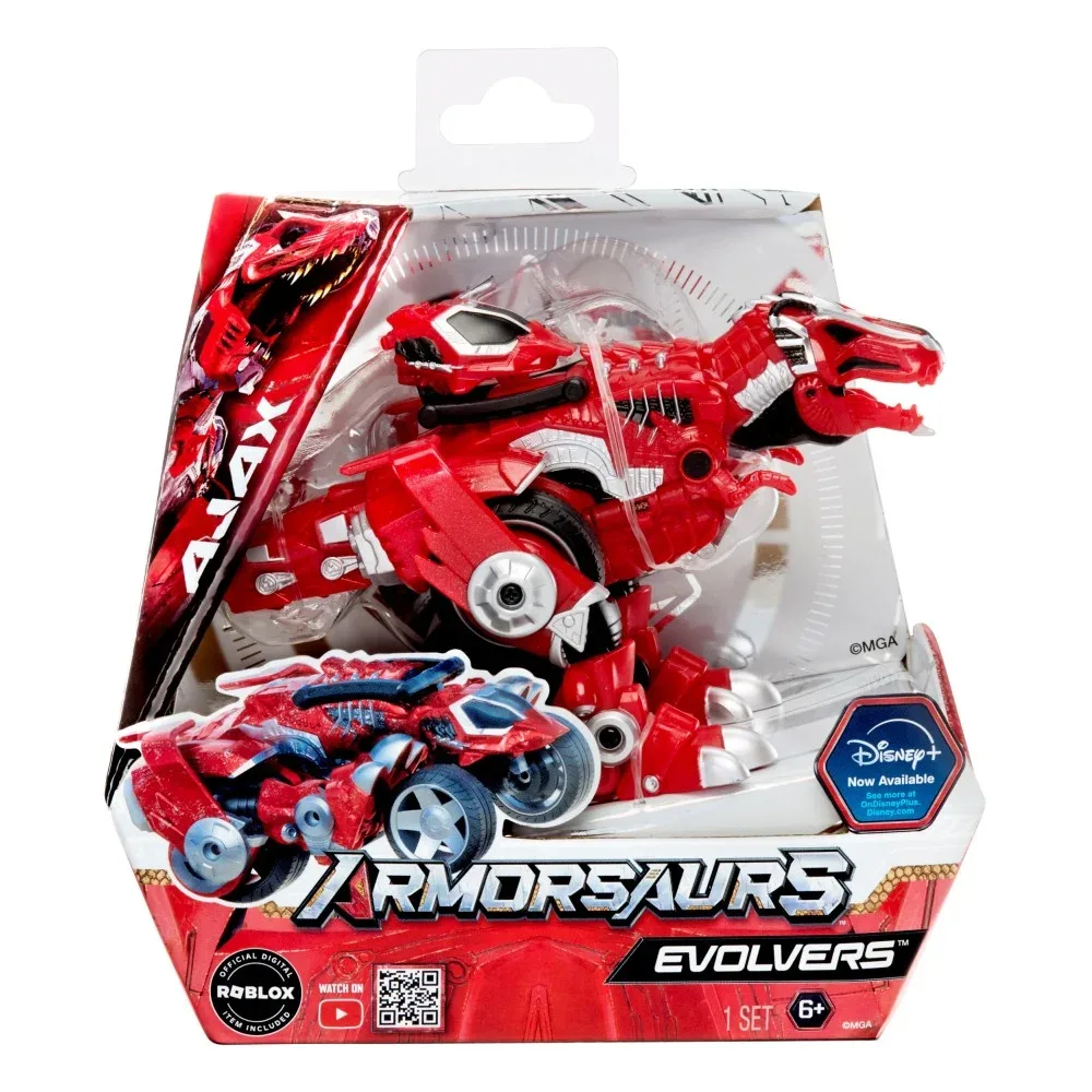 MGA Entertainment ARMORSAURS Evolver — динозавр Аякс, трансформирующаяся фигурка 9 см 564553