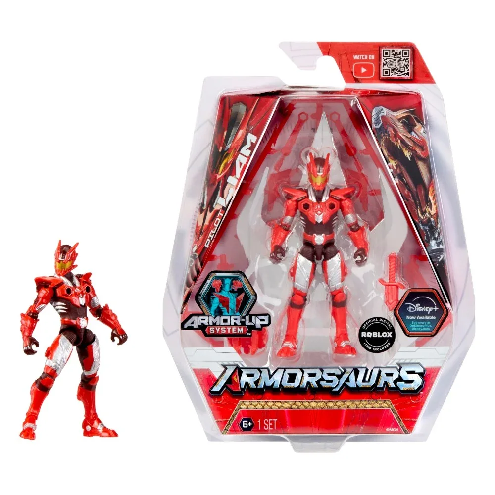 MGA Entertainment ARMORSAURS Armor-Up — фигурка T-Rex Pilot (Лиам Робертс) 9,5 см 552406