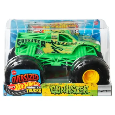 Mattel Hot Wheels Monster Trucks — большой металлический монстр-трак Gunkster 1:24 JDR05