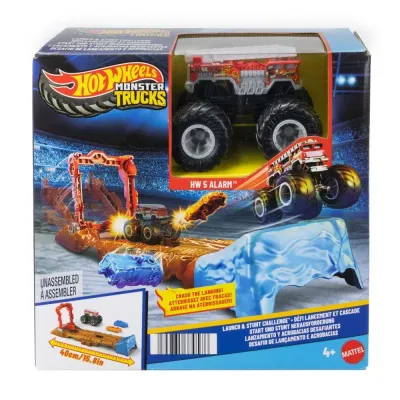Mattel Hot Wheels Monster Trucks — Трюковая пусковая установка 40 см с машинкой JML04