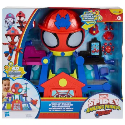 Hasbro Spidey and His Amazing Friends — большая база Rescue-Web со светом и звуком, фигурки и аксессуары G1989