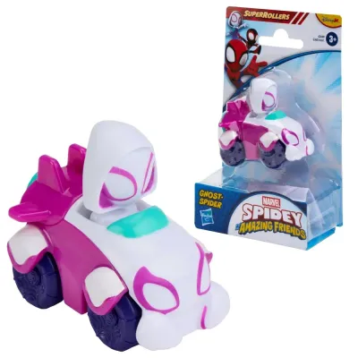 Hasbro Spidey and His Amazing Friends — машинка SuperRollers Ghost-Spider 5,5 см G3690