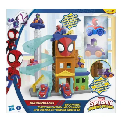 Hasbro Spidey and His Amazing Friends — база SuperRollers со спуском, 2 машинки G3655