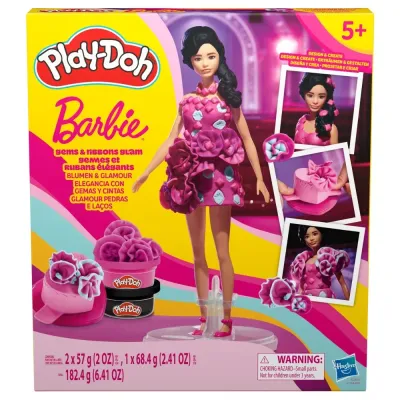 Hasbro Play-Doh x Barbie — набор пластилина для украшений с куклой Barbie и аксессуарами G2347