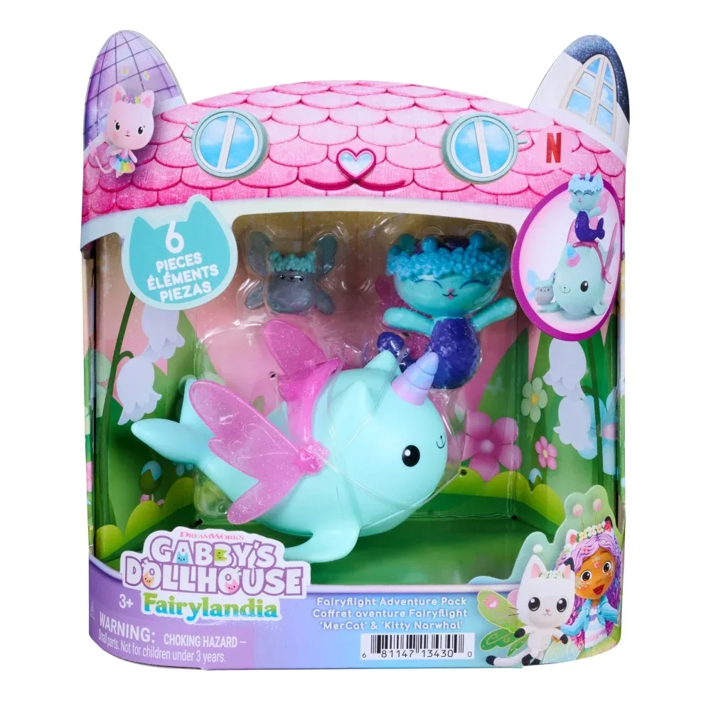 Spin Master Gabby's Dollhouse — Страна фей: Кошка-русалка и Котонарвал, набор из двух фигурок 6077068