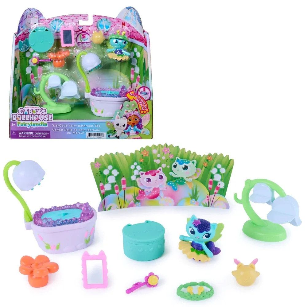 Spin Master Gabby's Dollhouse — Страна фей: ванная комната Кошки-русалки, фигурка и аксессуары 6077035