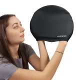 Indigo Sports Шапочка для плавания силиконовая для длинных волос INDIGO XL, Чёрный — фото 5