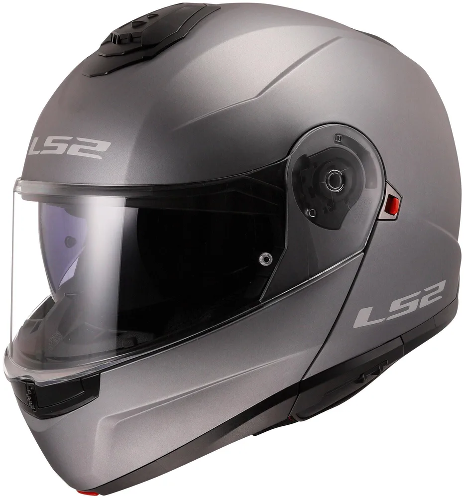 L2S Шлем мотоциклетный модульный LS2 FF908 Strobe II Solid титановый матовый