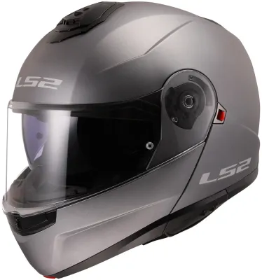L2S Шлем мотоциклетный модульный LS2 FF908 Strobe II Solid титановый матовый