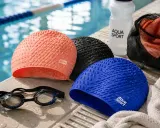 Шапочка для плавания для длинных волос Aqua-Sport Bubble Cap — фото 5