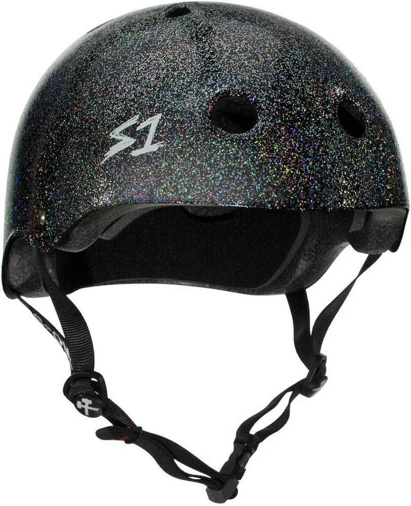 Шлем S-One Mega Lifer Black Glitter чёрный