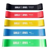 Набор резиновых петель Gorilla Sports, 5 штук, с мешочком — фото 4