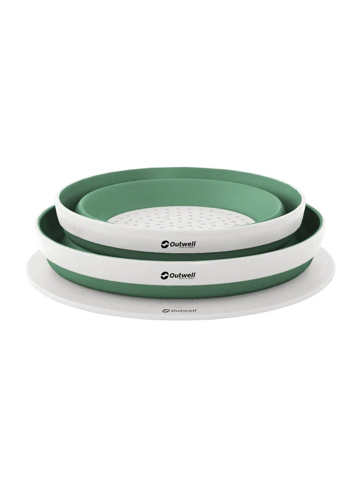 Набор посуды Outwell Collaps Bowl & Colander Set, зеленый