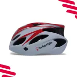 Шлем велосипедный Pro Sport Lights женский/мужской, белый/красный — фото 5