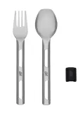 Набор столовых приборов Esbit Cutlery Set с силиконовой лентой L, черный — фото 2