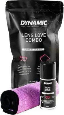 Набор для очистки очков Dynamic Lens Love Combo с салфеткой из микрофибры, 100 мл