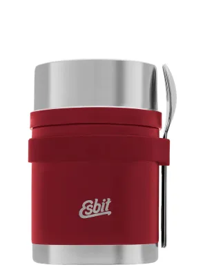 Туристические столовые приборы Esbit с силиконовой лентой S бордовые