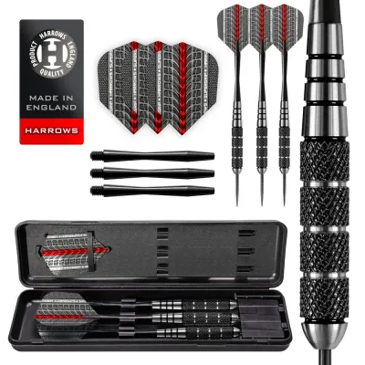 Дротики для дартса Harrows Black Jack Steeltip 24 г, 3 штуки
