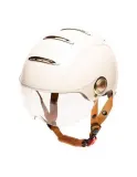 Шлем велосипедный Marko Helmets Tandem Light в стиле джет, кремовый — фото 3