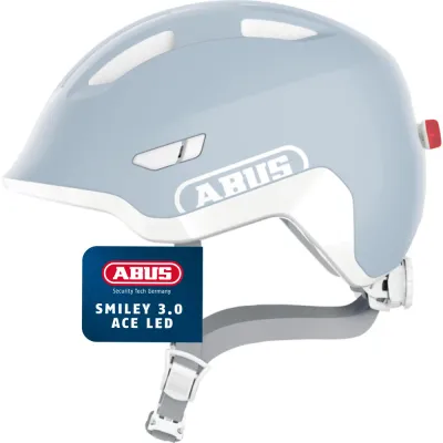 Шлем велосипедный детский Abus Smiley 3.0 Ace LED синий