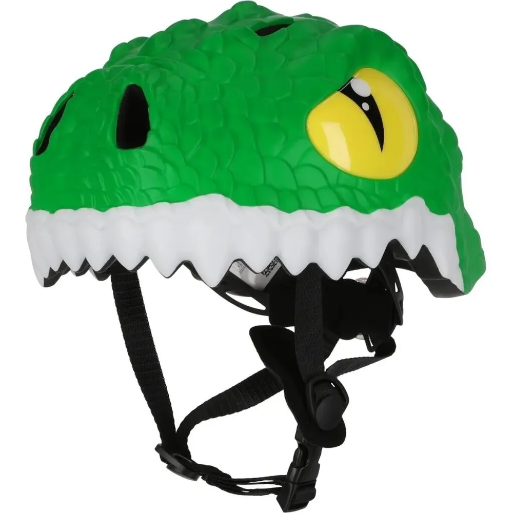 Шлем велосипедный детский Crazy Safety Crocodile зелёный