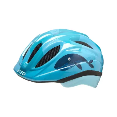 Шлем велосипедный детский KED Meggy II Trend Whale Glossy, 44 - 48 cm, Синий