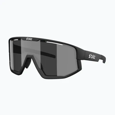 Солнцезащитные очки Bliz Fusion матовые чёрные, зеркальные линзы