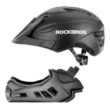 Шлем велосипедный детский Rockbros TT-018-BK полнолицевой с отстегивающейся защитой подбородка — фото 5