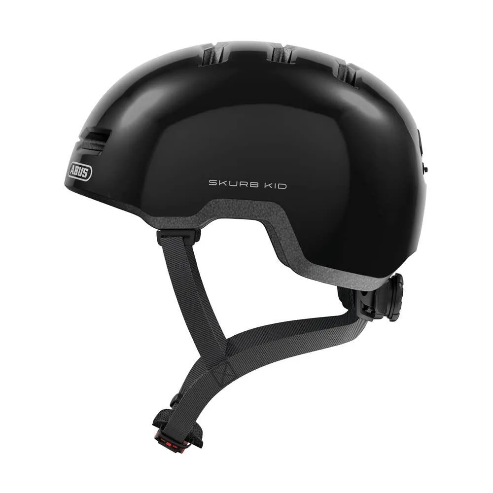 Шлем велосипедный детский ABUS Skurb Kid Shiny, 45-50 cm, Чёрный