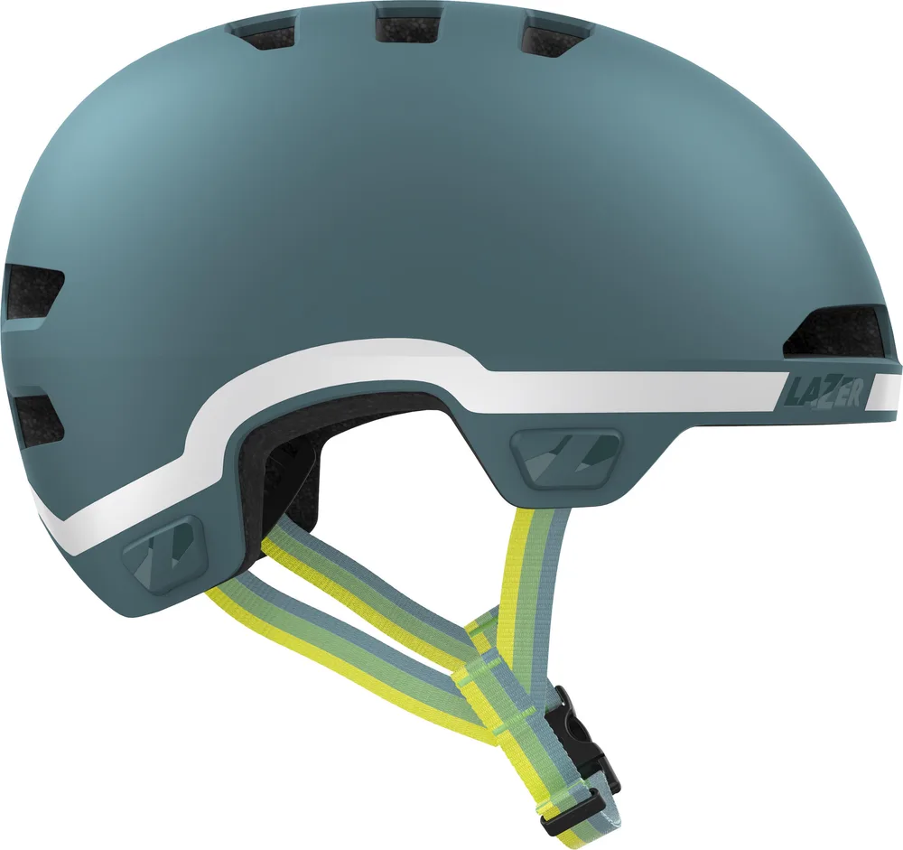 Шлем велосипедный детский Lazer Maze Jr KinetiCore GoFluo Edition матовый хаки
