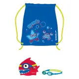 Детский набор для плавания Speedo Sea Squad: очки, шапочка и мешок — фото 1