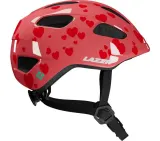 Шлем велосипедный детский Lazer Nutz 2.0 KinetiCore Little Hearts красный — фото 1