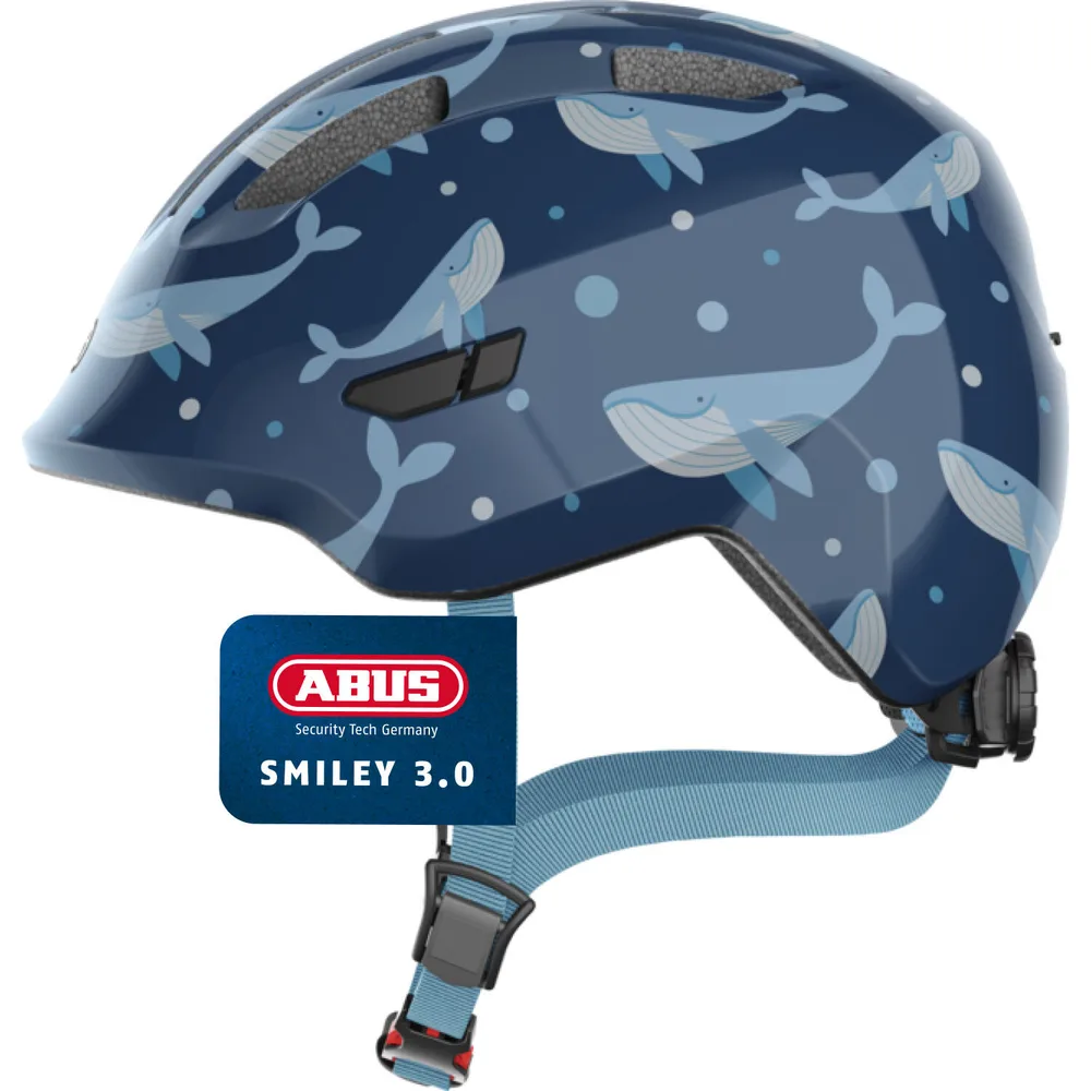 Шлем велосипедный детский Abus Smiley 3.0 Blue Whale, размер S 45-50 см