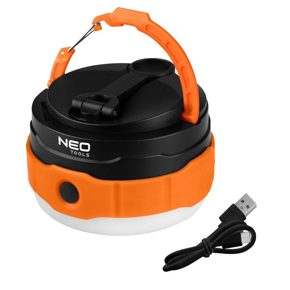 Лампа кемпинговая, фонарь и повербанк 3 в 1 Neo Tools