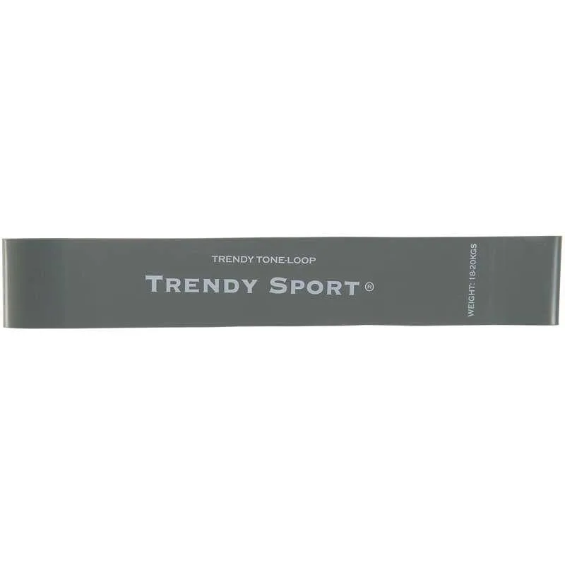 Резиновая петля для тренировки ног Trendy, максимальное сопротивление, серая