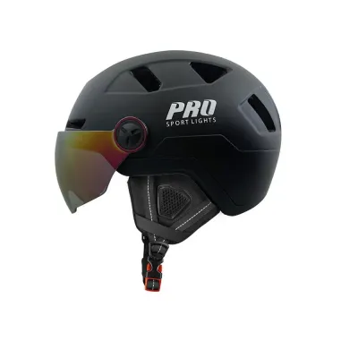 Шлем велосипедный Pro Sport Lights Speed Pedelec с визором и наушниками