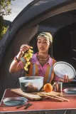 Quechua Набор для салата: миска 3,5 л с крышкой и деревянными столовыми приборами, 4 предмета — фото 3