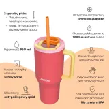Термокружка со складной трубочкой Kambukka Rio 950 мл Pink Papaya — фото 2