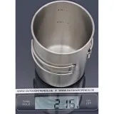 Кружка с шкалой и складной ручкой из нержавеющей стали Tatonka — фото 2