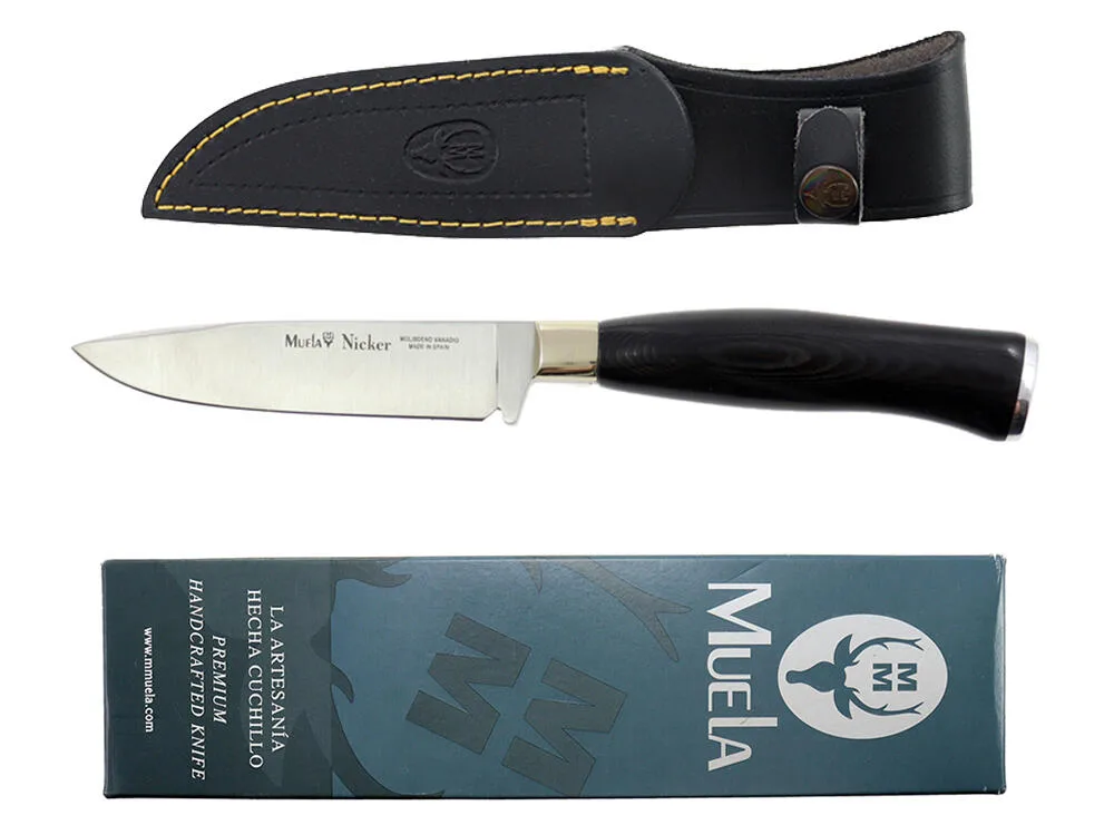 Muela Нож выживания испанский с кожаными ножнами