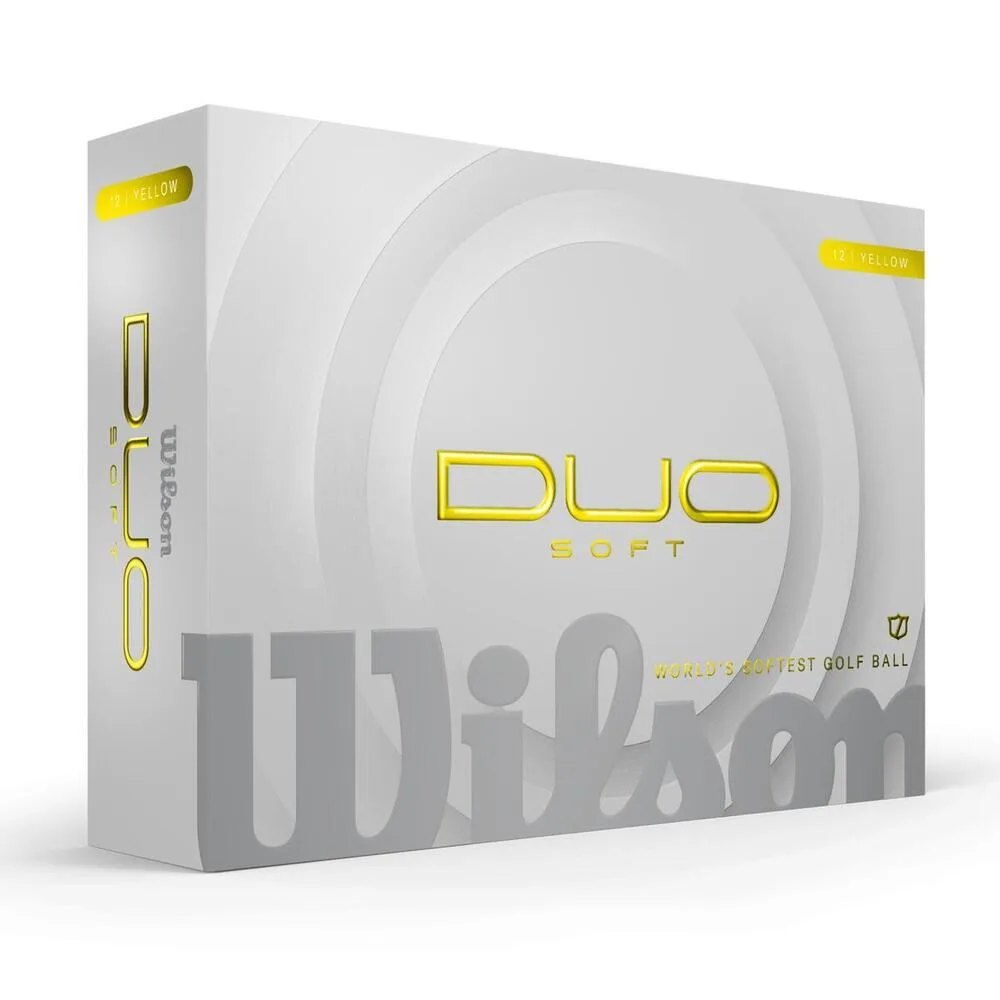 Мячи для гольфа Wilson Duo Soft, 12 штук, Жёлтый