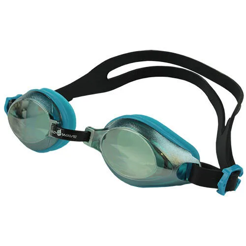 Очки для плавания детские Mad Wave Junior Aqua с зеркальными линзами