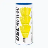 Воланы нейлоновые Yonex Mavis 350 жёлтые, средняя скорость, 3 шт — фото 4