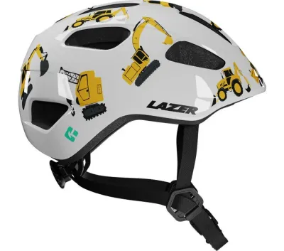 Шлем велосипедный детский Lazer Pnut 2.0 KinetiCore Diggers белый