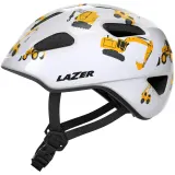 Шлем велосипедный детский Lazer Pnut 2.0 KinetiCore Diggers белый — фото 2