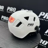 Pro Sport Lights Шлем для скоростного электровелосипеда с визором и накладками на уши, белый — фото 4
