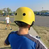 Pro Sport Lights Шлем велосипедный детский, желтый, для катания на скейтборде — фото 7